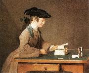 Jean Simeon Chardin The House of Cards oil painting reproduction